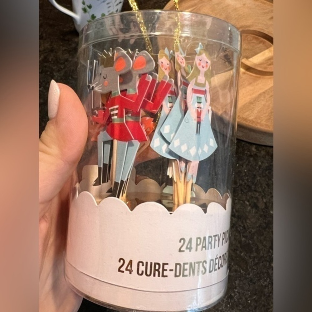 24 pack meri meri nutcracker picks holiday party cupcake sweets savory decor
